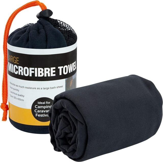 Milestone Large Microfibre Towel Absorbent & Quick Drying With Storage