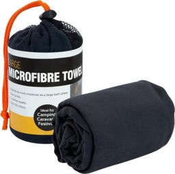 Milestone Large Microfibre Towel Absorbent & Quick Drying With Storage