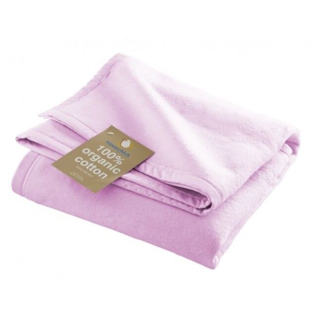 Hippychick Natural Cotton Fleece Blanket (cot Size) - Pink -