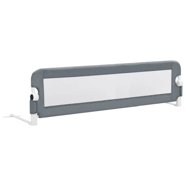 Toddler Bed Rail Grey 120x42cm Polyester Kids Nursery Rails Vidaxl