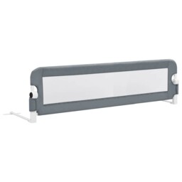 Toddler Bed Rail Grey 120x42cm Polyester Kids Nursery Rails Vidaxl