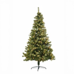 Green Christmas Tree Pre-lit Led Lights Bushy Pine Outdoor Xmas Home