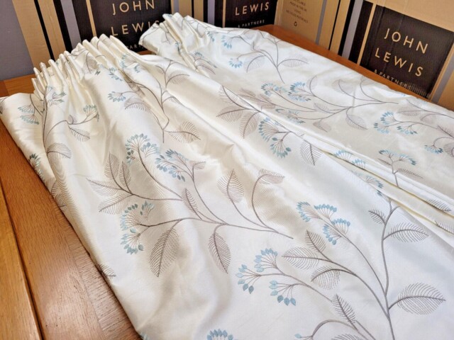 John Lewis Mtm W245 X 208cm Grace Floral Pencil Pleat Curtains Rrp