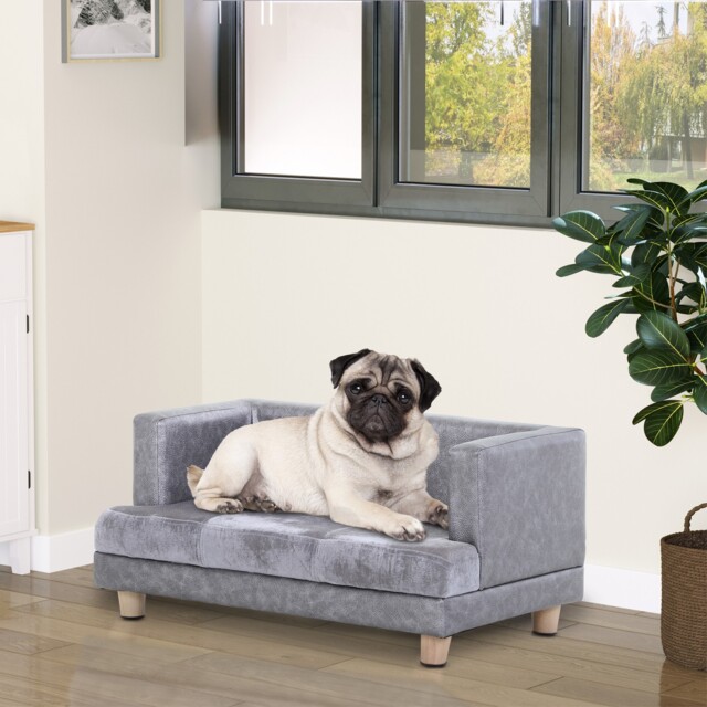 Dog Sofa Bed Kitten Couch Lounge For Small-sized Dogs, Soft Padded -