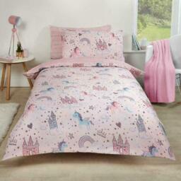 Dreamscene Unicorn Kingdom Duvet Cover With Pillow Case Reversible