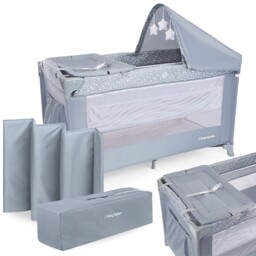 Baby Travel Cot With Mattress Height Levels – 2in1 Cot And Playpen