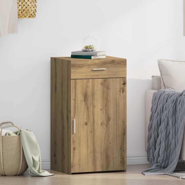 Sideboard Artisan Oak 50x42.5x93 Cm Engineered Wood 1 Drawer 1 Door
