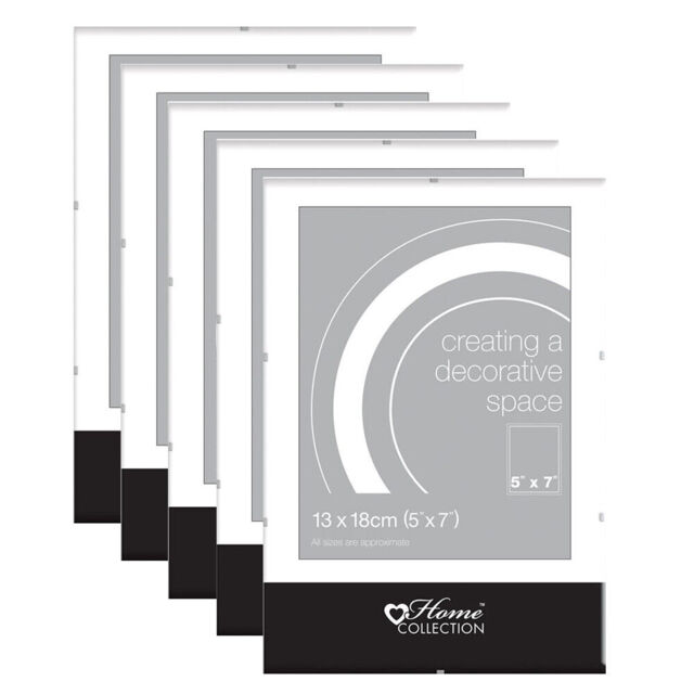 "Glass Clip Frame 5""x7"" [13cm X 18cm] Frameless Photo Frames Wall Hang"