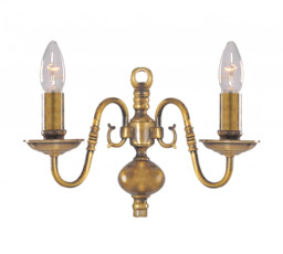 Wall Light Brass Flemish Antique Searchlight 1019-2ab
