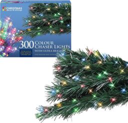 300 Led Chaser Christmas Lights Multi Coloured Indoor & Outdoor Home