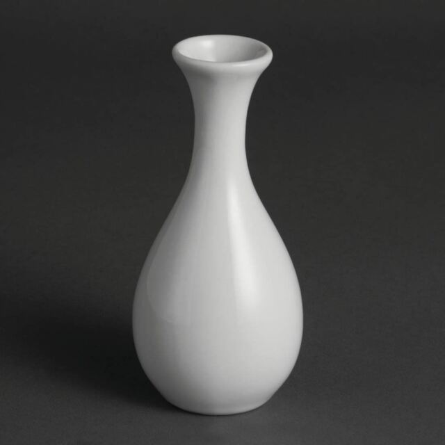 Pack Of 12 Olympia Whiteware Bud Vases 125mm Porcelain