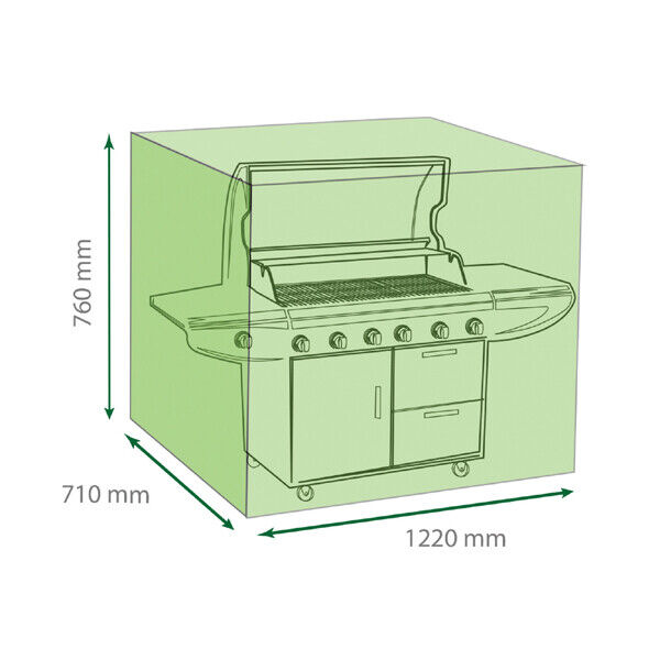 Wagon Type Bar-be-que Bbq Polyethylene Protective Cover