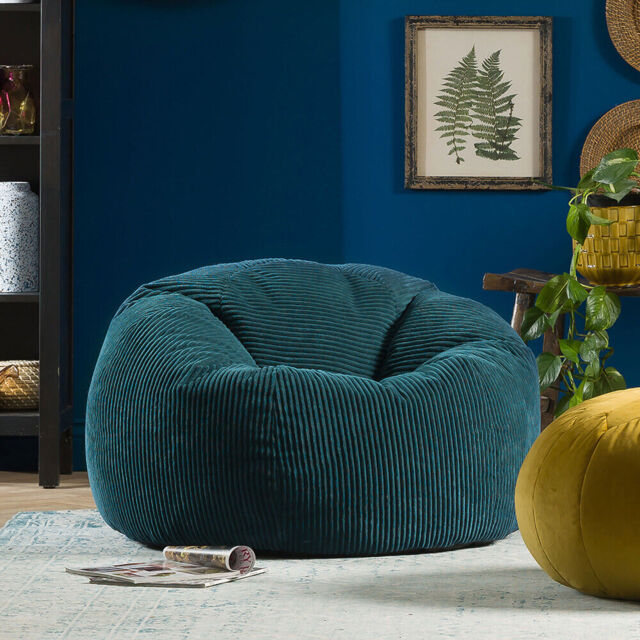 Adults Cord Bean Bag Chair, Luxury Extra Large Classic Dome Shape