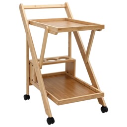 Vidaxl Kitchen Trolley With Wheels Light Brown 65 X 40.5 X 76.5 Cm,
