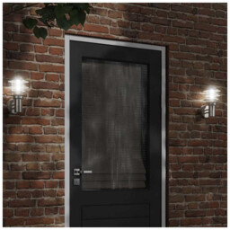 Outdoor Wall Light Silver Stainless Steel & Pc 15.5x15.5x28cm Ip44 E27