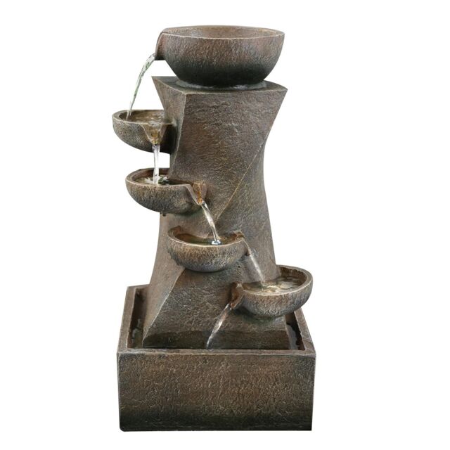 Water Feature Indoor Outdoor Led Fountain Waterfall Garden Decor