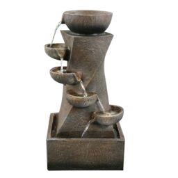 Water Feature Indoor Outdoor Led Fountain Waterfall Garden Decor
