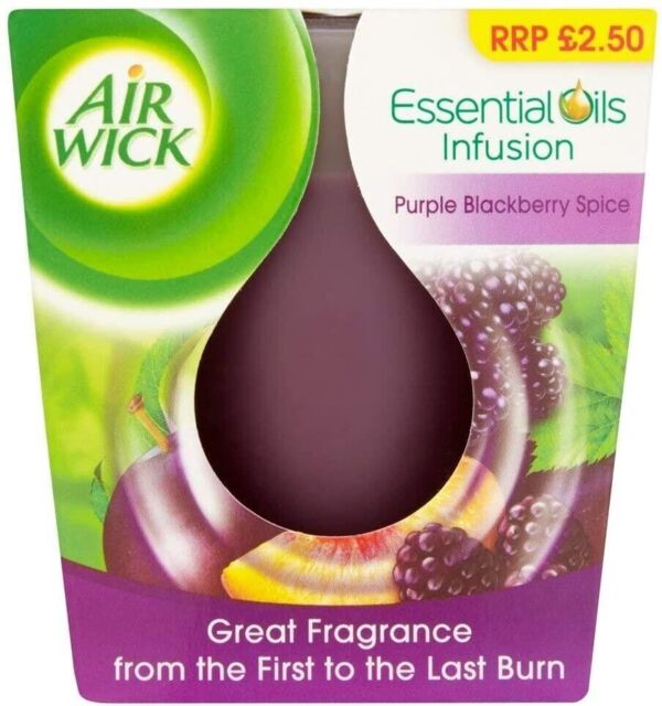 Air Wick Scented Candle Blackberry Pack Of 6x105g