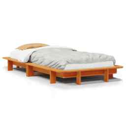 Bed Frame Wax Brown 90x190 Cm Single Solid Wood Pine Vidaxl