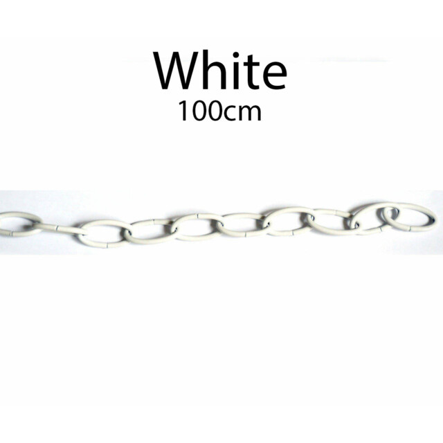 Chain White 1m Steel 32x17mm Links For Ceiling Pendant Light 5kg