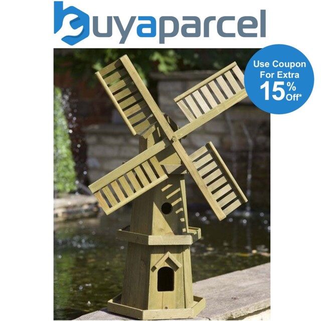 Smart Garden Giant Wooden Windmill Wood Garden Ornament Pine 5020001