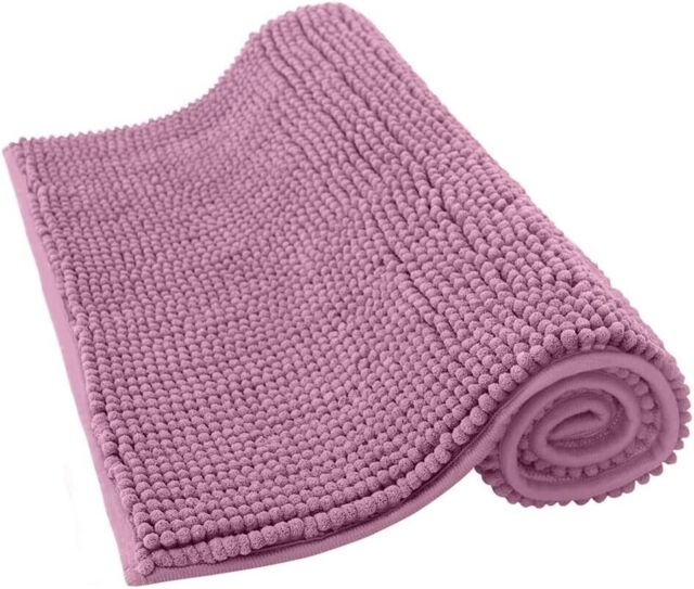 Ansio® Bath Mat Non Slip 80 X 50cm Soft Microfiber Bath Mats - Lilac