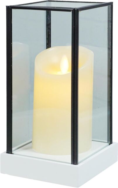 Xmas Artificial Candle Holder With Large Led Candle Battery Operated -