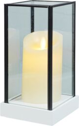 Xmas Artificial Candle Holder With Large Led Candle Battery Operated -