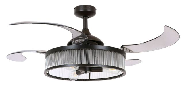 Retractable Blade Ceiling Fan With Light And Remote Fanaway Corbelle