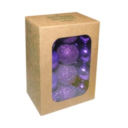 Christmas Shatterproof Baubles 24 Pack 30mm Tree Decoration Purple