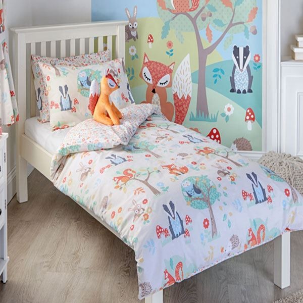 Riva Paoletti Kids Woodland Reversible Duvet Cover Set, Multi