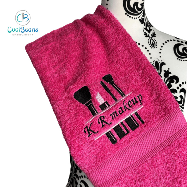 Make Up Brushes Towel - Personalised - Flannel / Hand Towel / Bath