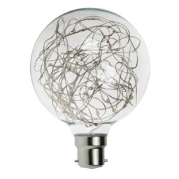 Prolite 1.7w Led G95 Poly Star Polycarbonate Lamp, Red