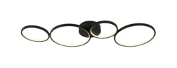 Ceiling Light Black Cirque 4 Led Matt Searchlight 25772-4bk
