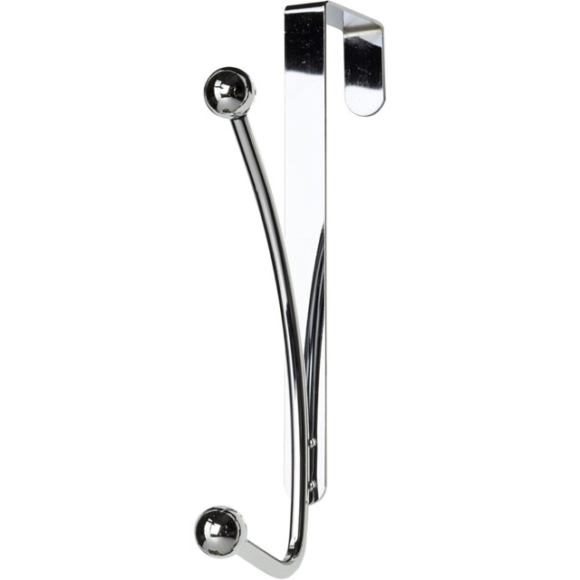 Croydex Over Door Ball Hook 2 Pack Chrome Hangers For Bathroom Bedroom