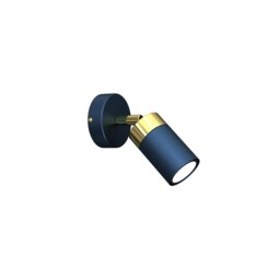Joker Navy Blue/gold Wall Light 1xgu10 Mlp7722