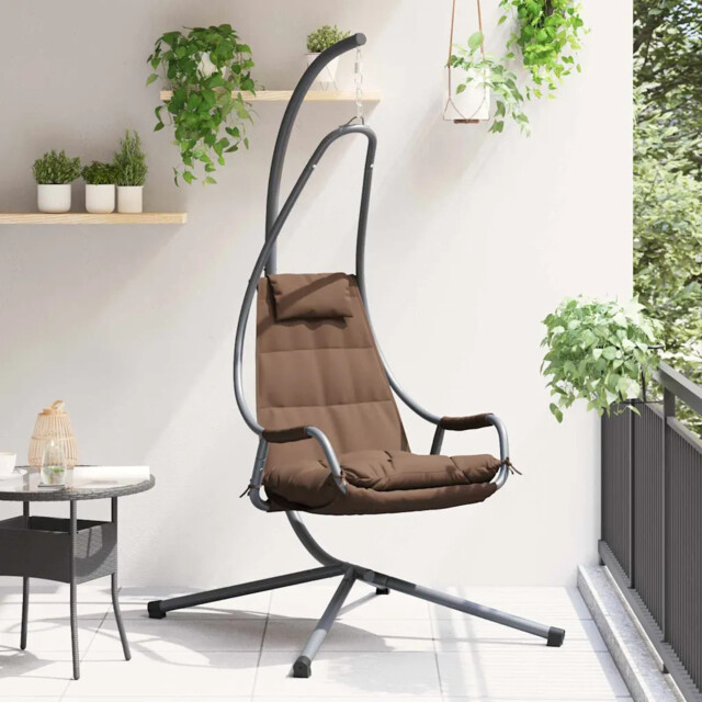 Hanging Egg Chair Folding Coffee 94 X 107 X 196.5 Cm Steel Vidaxl