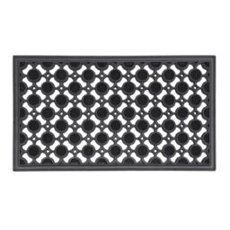 Jvl Elipses Heavy Duty Rubber Entrance Floor Door Mat, 40 X 70 Cm