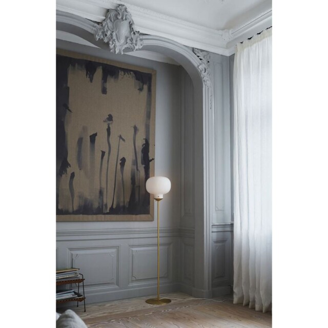 Nordlux Floor Lamp Raito White/brass 150cm Max. 25w E27 Switch