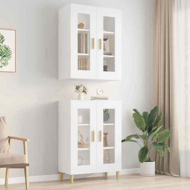 Hanging Wall Cabinet White 69.5x34x90 Cm Vidaxl