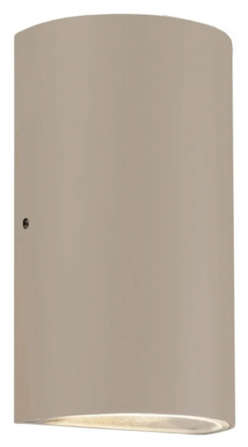 Wall Light Frosted Rold Double Led Spot Ip44 Sanded Beige Round