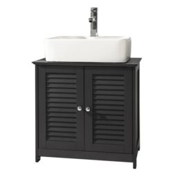 Sobuy Under Sink Bathroom Storage Cabinet With Double Shutter