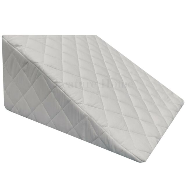 Large Acid Reflux Support Bed Wedge Pillow With Quilted Cover -