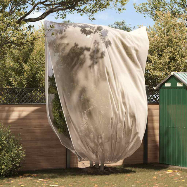 Plant Fleece Cover 2.5x3.5m Beige Non-woven Fabric Zip Drawstring