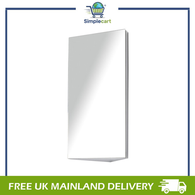 Bathroom Corner Wall Mirror Storage Cabinet Cupboard Stainless Steel