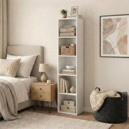 Oxford Bookcase 5 Tier Cube Shelf Storage Display Wood Stand Furniture