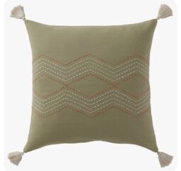 Ikea Hallvi Reversible Handmade Tassle Cushion Cover, 100% Cotton,