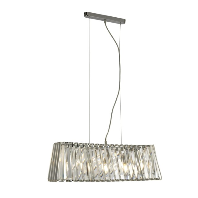 4 Lights Chrome Finish Frame Ceiling Fitting Pendant Light With