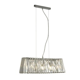 4 Lights Chrome Finish Frame Ceiling Fitting Pendant Light With