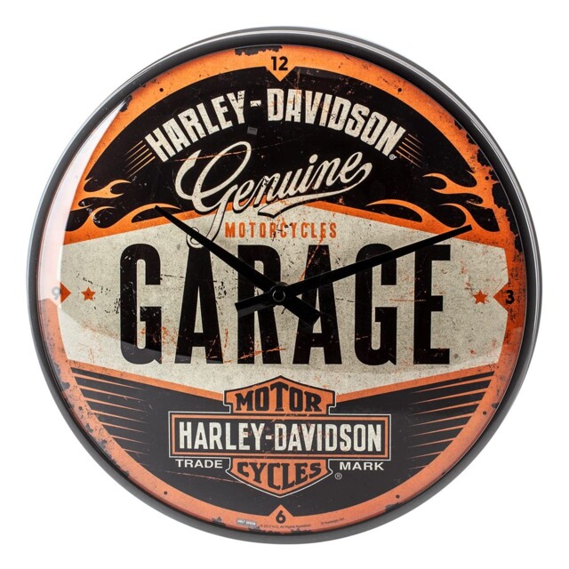 Nostalgic-art Harley-davidson Wall Clock 31cm Vintage Garage Decor